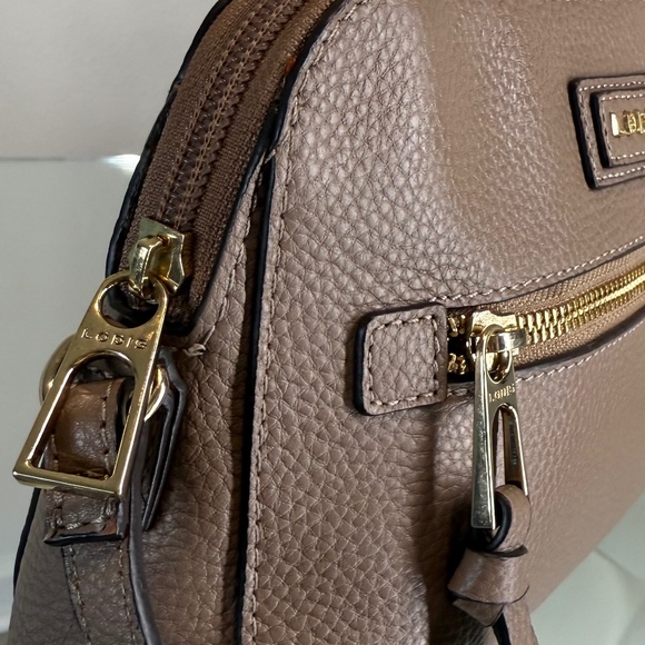Purse Crossbody Leather - LODIS CROSSBODY - Tan with design inside - Picture 5 of 9